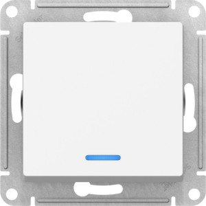 Выключатель 1 кл. проходной с подсветкой, Лотос, AtlasDesign SE ATN001363