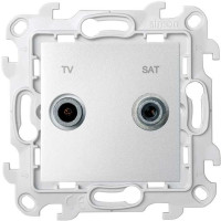 Розетка телевизионная TV-SAT, Алюминий, Simon 24 2410487-033