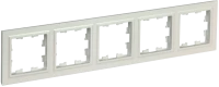 Рамка 5 местная, Жемчуг, Brite IEK BR-M52-K36