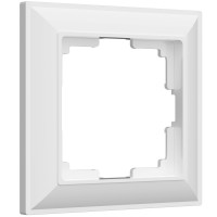 Рамка 1 местная стекло soft-touch, Белый матовый, Senso Werkel W0013101
