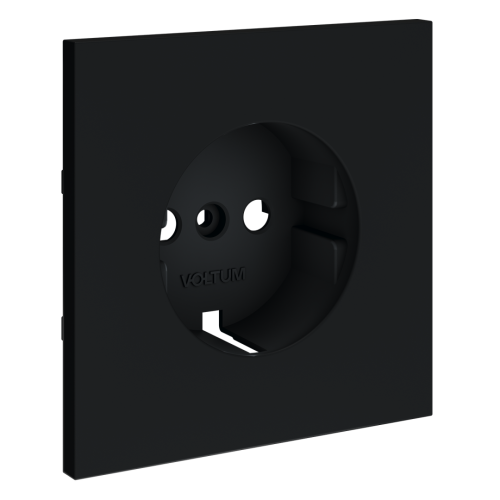Лицевая панель для розетки с З/К, Графит, S70 Voltum VLS000607