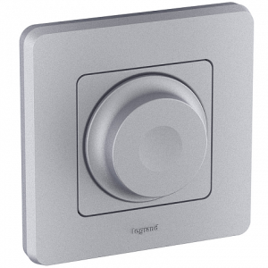 Диммер поворотный 300Вт, алюминий, INSPIRIA Legrand 673792