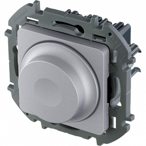 Диммер поворотный 300Вт, алюминий, INSPIRIA Legrand 673792