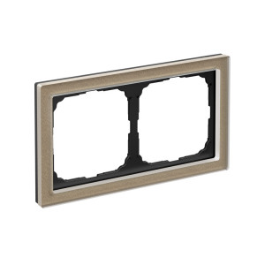 Рамка 2 местная, натуральное стекло, Шампань, ArtGallery SE GAL320502