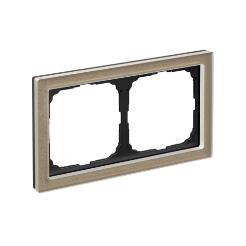 Рамка 2 местная, натуральное стекло, Шампань, ArtGallery SE GAL320502