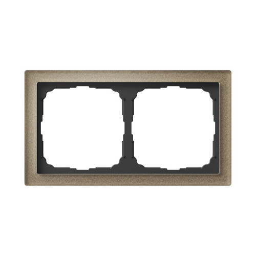 Рамка 2 местная, натуральное стекло, Шампань, ArtGallery SE GAL320502