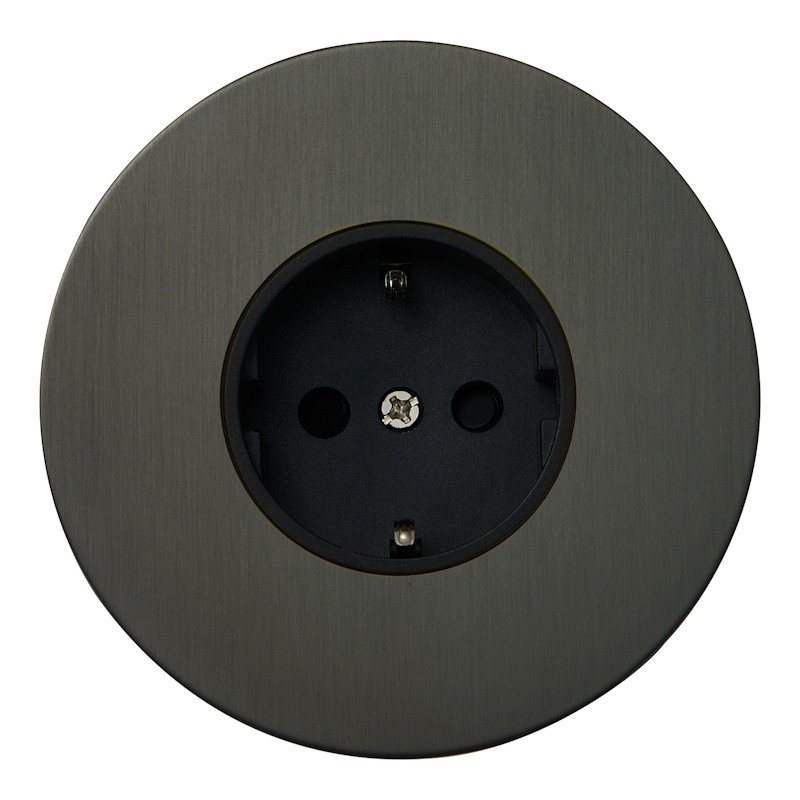 Розетка с З/К (внутренний монт.), Антрацит, Аrt Salvador EU020111