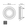 Встраиваемый светильник Gauss Backlight с подсветкой BL045