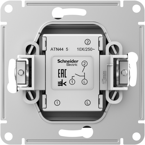 Выключатель 2 кл., влагозащищенный IP44, Карбон, AtlasDesign Aqua SE ATN441051