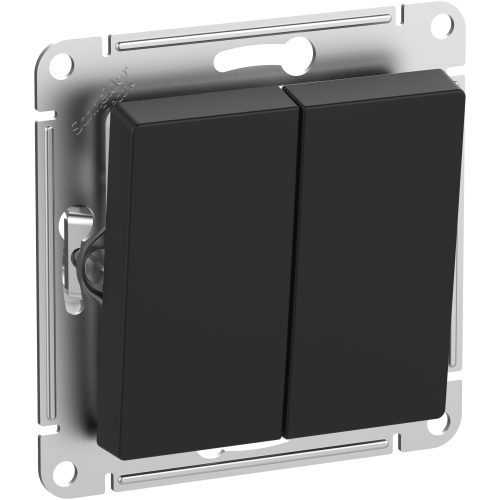 Выключатель 2 кл., влагозащищенный IP44, Карбон, AtlasDesign Aqua SE ATN441051