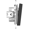 Выключатель 2 кл., влагозащищенный IP44, Карбон, AtlasDesign Aqua SE ATN441051