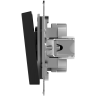 Выключатель 2 кл., влагозащищенный IP44, Карбон, AtlasDesign Aqua SE ATN441051