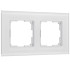 Рамка 2 местная стекло soft-touch, Белый матовый, Senso Werkel W0023101