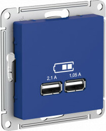 Розетка USB для зарядки, Аквамарин, AtlasDesign SE ATN001133