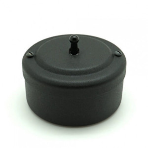 Выключатель тумблерный 1 кл. перекрестный, металл, Чёрный муар, Petrucci 307VMR