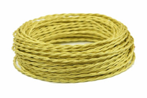 Ретро кабель витой 2x4 Светло-золотой шелк, Interior Wire ПРВ2400-ЗЛШ (1 метр) Ретро кабель витой 2x4 Светло-золотой шелк, Interior Wire ПРВ2400-ЗЛШ (1 метр)
