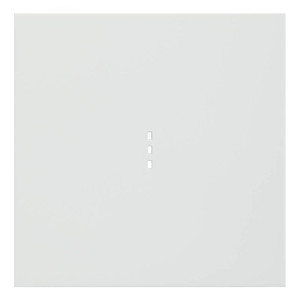 Лицевая панель выключателя 1 кл. с подсветкой, Белый сатин, Rikett 35602 MW