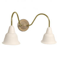 Бра 2-х рожковый Campana. Песочного золота керамический плафон в сочетание с золотом. BS1-22-0404/31/10