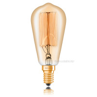 Ретро лампа накаливания ST48 F2 25Вт Е14, золотистая Sun Lumen 053-587