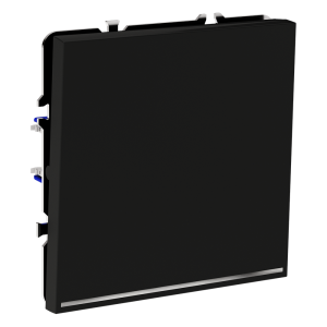 Выключатель проходной 1кл. с подсв., Черный матовый, Voltum S70 VLS010408