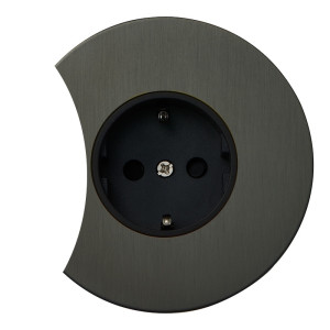 Розетка с З/К (внутренний монт.) дополнит., Антрацит, Аrt Salvador EU020211 Розетка с З/К (внутренний монт.) дополнит., Антрацит, Аrt Salvador EU020211