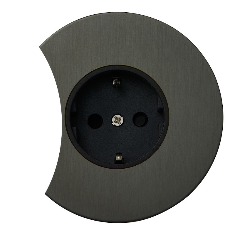 Розетка с З/К (внутренний монт.) дополнит., Антрацит, Аrt Salvador EU020211 Розетка с З/К (внутренний монт.) дополнит., Антрацит, Аrt Salvador EU020211