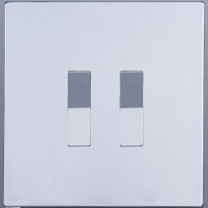 Выключатель жалюзи 2 кл. (внутренний монт.), Хром, Toledo Salvador SJAN77EC6