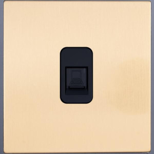 Розетка компьютерная RJ45 (внутренний монт.), Золото, Asturias Salvador SJAN33CC13 Розетка компьютерная RJ45 (внутренний монт.), Золото, Asturias Salvador SJAN33CC13