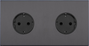 Розетка 2-ая с З/К (внутренний монт.), Сатин, Asturias Salvador SJAN44CC11