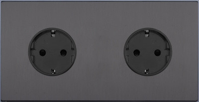 Розетка 2-ая с З/К (внутренний монт.), Сатин, Asturias Salvador SJAN44CC11