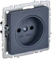 Розетка без З/К без шторок, Маренго, Brite IEK BR-R10-10-K35