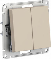 Выключатель 2 кл., Песочный, AtlasDesign SE ATN001251