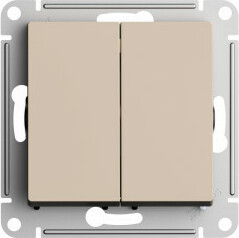 Выключатель 2 кл., Песочный, AtlasDesign SE ATN001251