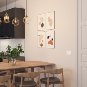 Выключатель 1 кл. проходной  с подсветкой, Hammer белый, Werkel W1212101