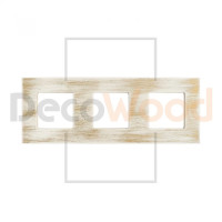 Рамка 3 местная деревянная под электрику ABB Zenit, Белый/Золото, DecoWood РЗМ3-БЗ