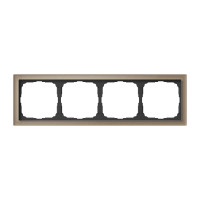 Рамка 4 местная, натуральное стекло, Шампань, ArtGallery SE GAL320504