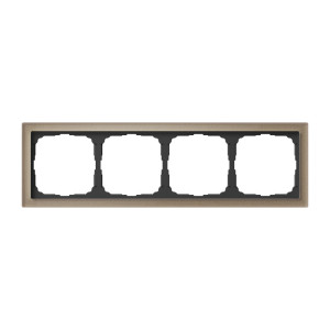 Рамка 4 местная, натуральное стекло, Шампань, ArtGallery SE GAL320504