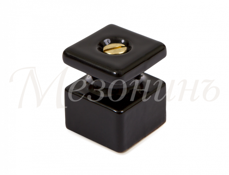 Кабельный изолятор квадратный с саморезом керамика, Черный, ТМ МезонинЪ GE80027-05 Кабельный изолятор квадратный с саморезом керамика, Черный, ТМ МезонинЪ GE80027-05