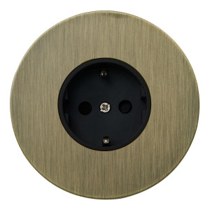 Розетка с З/К (внутренний монт.), Бронза, Аrt Salvador EU030111