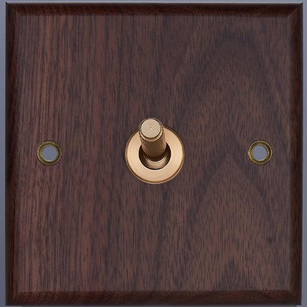 Выключатель жалюзи тумблерный 1 кл. (внутренний монт.), Oрех, Zaragoza Salvador WBY3B3A5