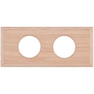 Рамка 2 местная деревянная (внутренний монт.), прямоугольник, Дуб неокрашенный, Salvador С12НК