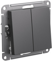 Выключатель 2 кл. проходной, Базальт, AtlasDesign SE ATN001465