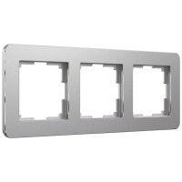Рамка 3 местная металл, Алюминий, Platinum Werkel W0032606