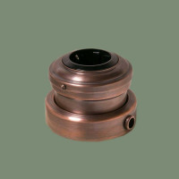 Ретро розетка медь с З/К и шторками, темная медь, Romatti R243-7-16