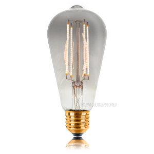 Ретро лампа светодиодная LED ST64 4Вт E27, дымчатая 2200K Sun Lumen 057-295