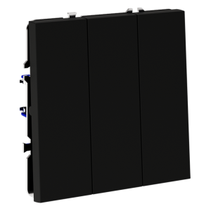 Выключатель 3-кл, Черный матовый, S70 Voltum VLS030108