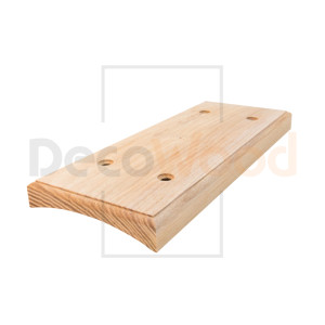 Накладка 3 местная деревянная на бревно D220 мм, Ясень без тонировки, DecoWood ОМ3-220