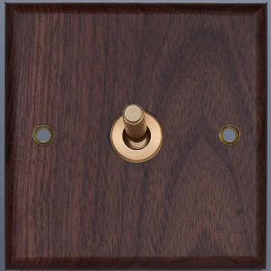 Выключатель тумблерный 1 кл. (внутренний монт.), Oрех, Zaragoza Salvador WBY3B3A1