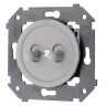 Выключатель пластик тумбл. без фиксации 2 кл., Титан матовый, Шедель Bironi B3-232-26M-PB Выключатель пластик тумбл. без фиксации 2 кл., Титан матовый, Шедель Bironi B3-232-26M-PB