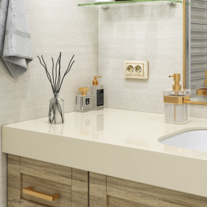 Розетка двойная с З/К без шторок 16А 250В, Слоновая кость, Werkel W1172003